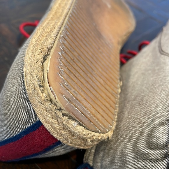 Ben Sherman - cool tan/grey lace-ups with red laces - lightly worn - Picture 10 of 12